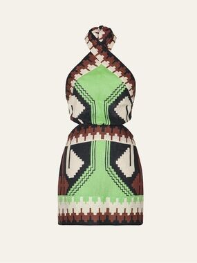Johanna Ortiz Tide Strength Mini Halter Dress 0
